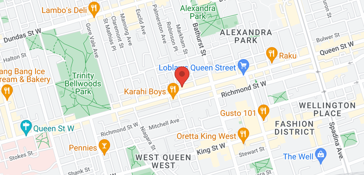 map of 644 QUEEN ST W
